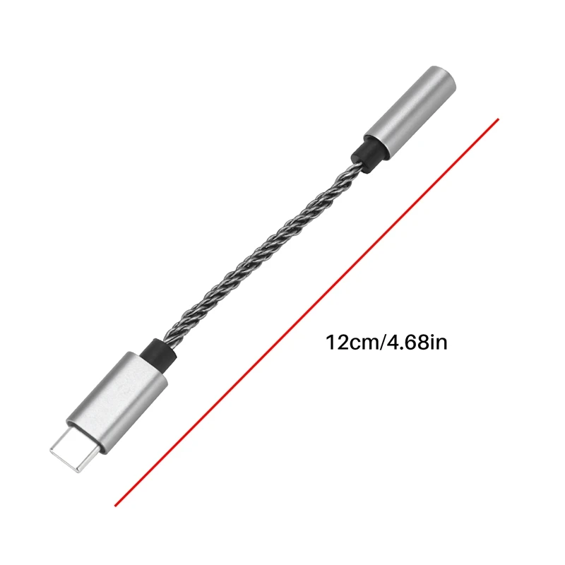 ALC5686 USB C타입-3.5Mm DAC 헤드셋 앰프, 16-32 Ohm 125DB PCM 32B/384Khz 디지털 디코더 오디오 어댑터