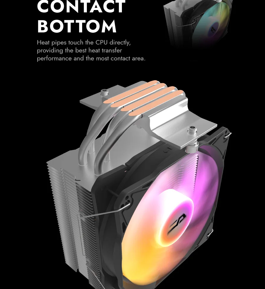 Darkflash Z4 Rgb 4 Heat Pipes Tower CPU Cooler 5V 3 Pin 4 Pin PWM Heatsink Air Cooler for Intel LGA 115X 1200 1700 AM4 AM5 15 Seee4c091ca514768a3412a7cac121774l