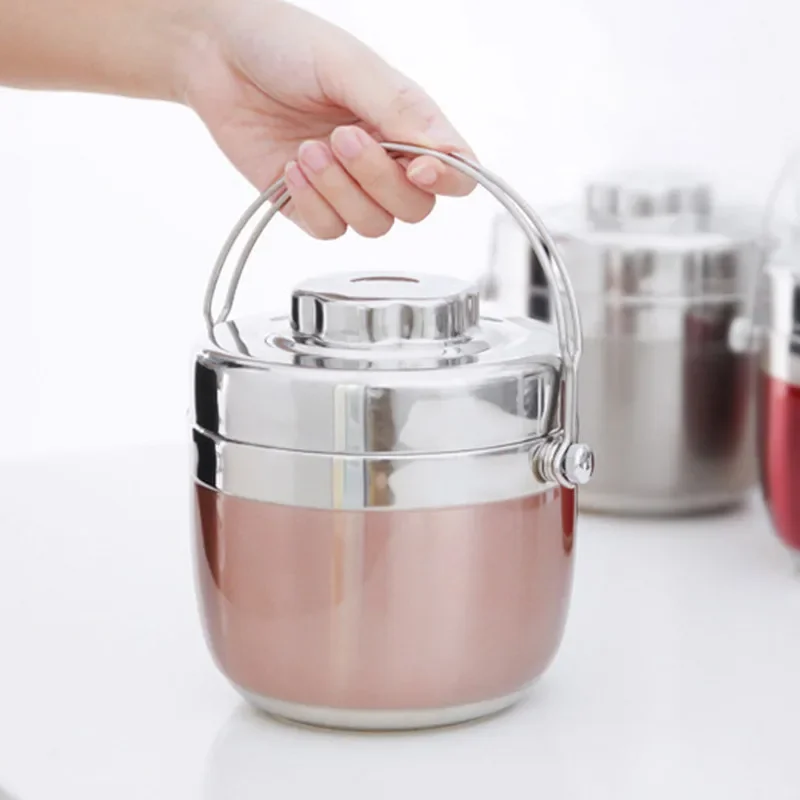 

Portable Stainless Steel Leak-proof Bento Box, Food Thermal Jar, Insulation Soup Thermos Bag, Lunch Storage Container