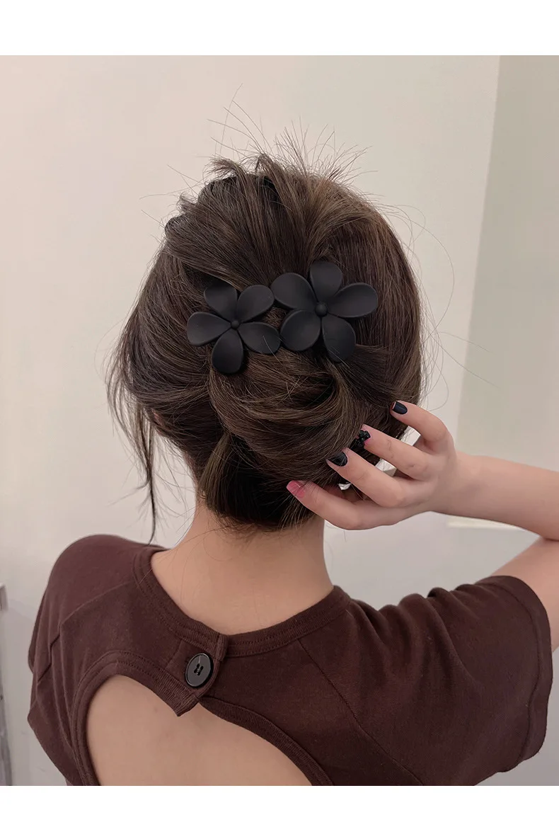 Sommer Neue Haar Clips Zubehör Elegante Matt Schmetterling Blume Barrettes Frauen Einfachheit Haarnadeln Einfache Entenschnabel Kopfbedeckungen – Detail 5