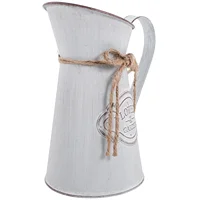 Home Decor Retro Tin Flower Pot Milk Can Vase Bud Metal Pitcher Decorate Small Decorative Jugs Grey Holder 2