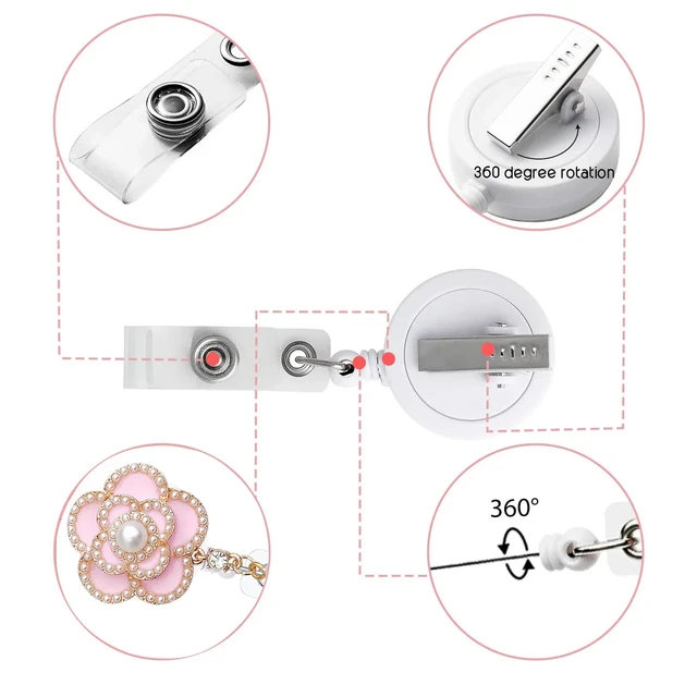 Retractable Id Card Badge Holder Reels Clip  Retractable Badge Reels Nurses  - 1 - Aliexpress