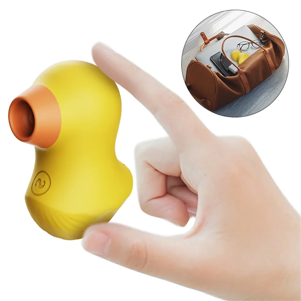 Little Yellow Duck Sucking Vibrator Nipple Clitoral Stimulation Female Masturbator Sex Machine For Women Adult Sex Creative Toy