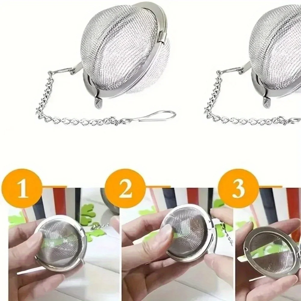 1PC tennis tea maker, braised ingredients, soup seasoning ball, tea leakage, hot pot seasoning filter