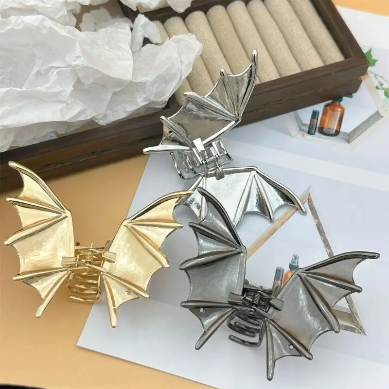 39bd Punk Metal Bat Haarthaarklaue Strong Hair Grip Halloween Themen Haarstyling Accessoire für erwachsene Frauen Party Feier – Detail 9