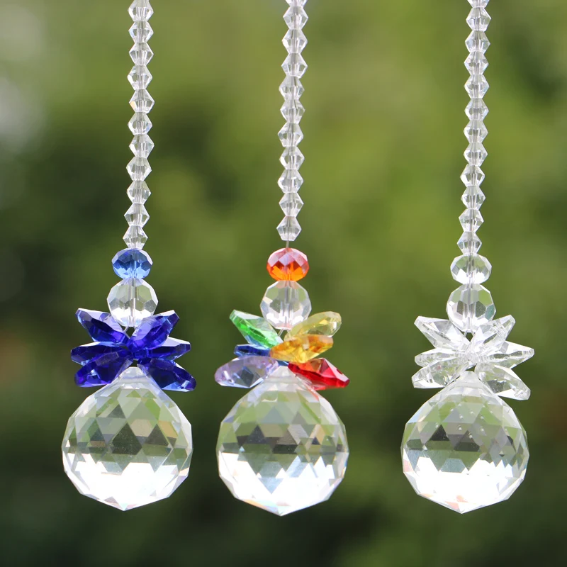 Petrichor Bola Colgante De Cristal Transparente, Prismas De Feng Shui, Atrapa El Sol, Ventana, Decorativa, Buena Suerte, Prosperidad, Decoración Del Hogar, Regalos (1.575 In