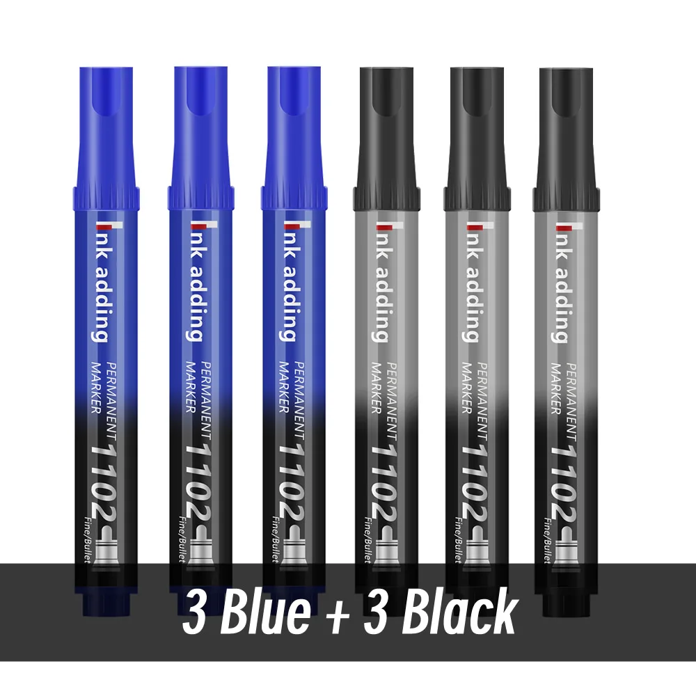 Pack of 1/10/20 Fine Tip Waterproof Permanent Marker Pens - Quick Drying, Multi-Surface Use on Wood, Stone, Metal & Glass; Assorted Colors