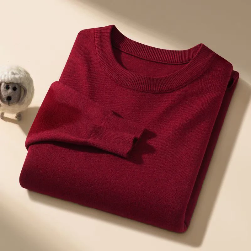 Animal Game Men's Long Cold Blouse Casual Crewneck Sweater Knitwear Thick Pullover Sweaters Outdoor Warm Heavyweight Shirts