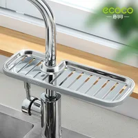 Kitchen Faucet Sponge Holder Sink Adjustable Bathroom Organizer Over Faucet Hanging Faucet Drain Rack for Sink Storage Racks 1