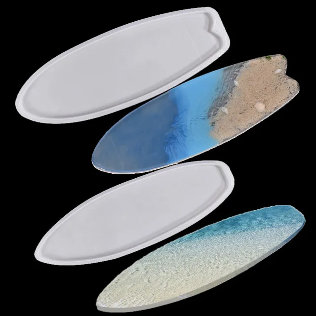 Resin Tray Molds Surf Board Silicone Molds for Resin Large Molds Silicone for DIY Ocean Waves Art Wall Decor Board Serving Tray