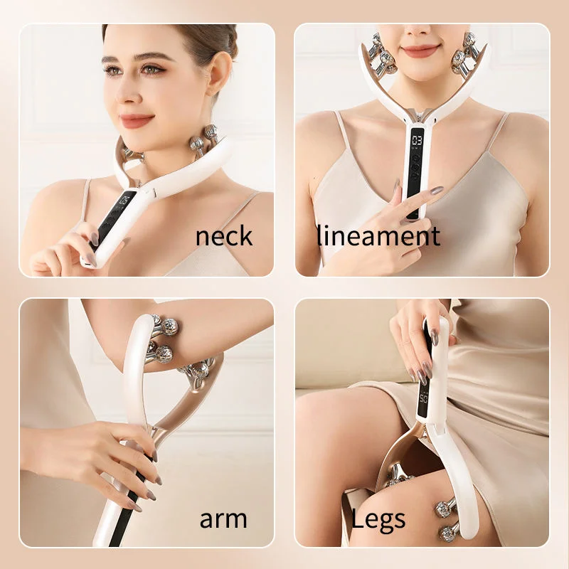 V‑Shape Lifting Facial & Neck Massager with Microcurrent & Light Therapy