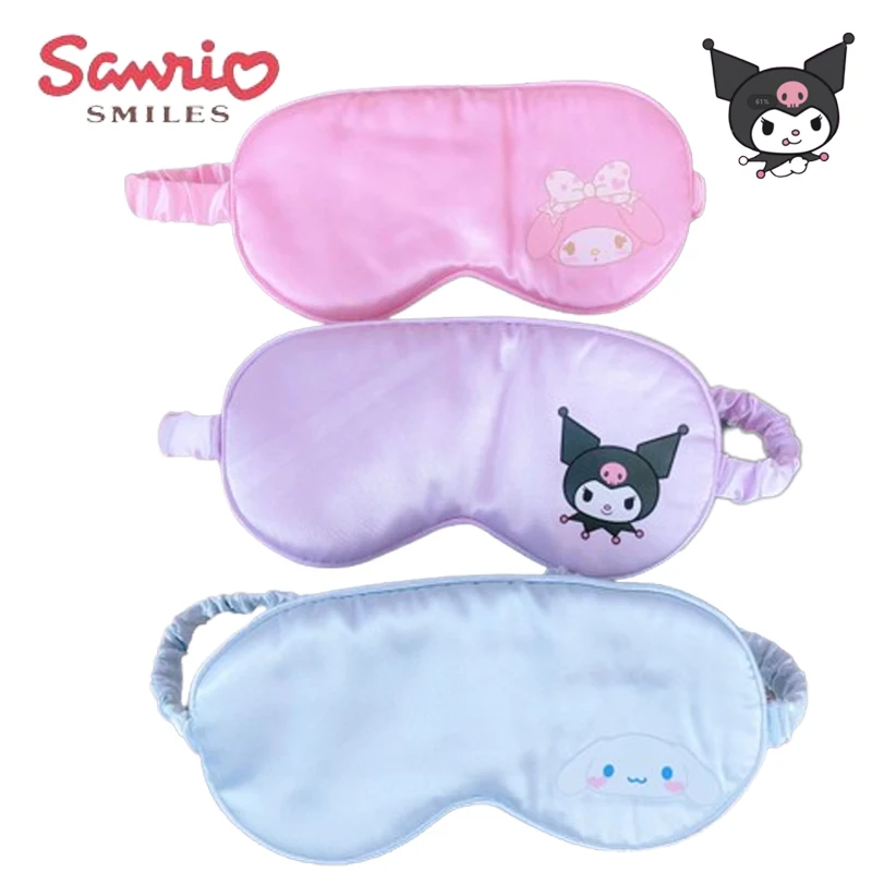 Sanrio Kuromi Sleep Mask Cartoon Anime Blindfolds Girls Soft Portable