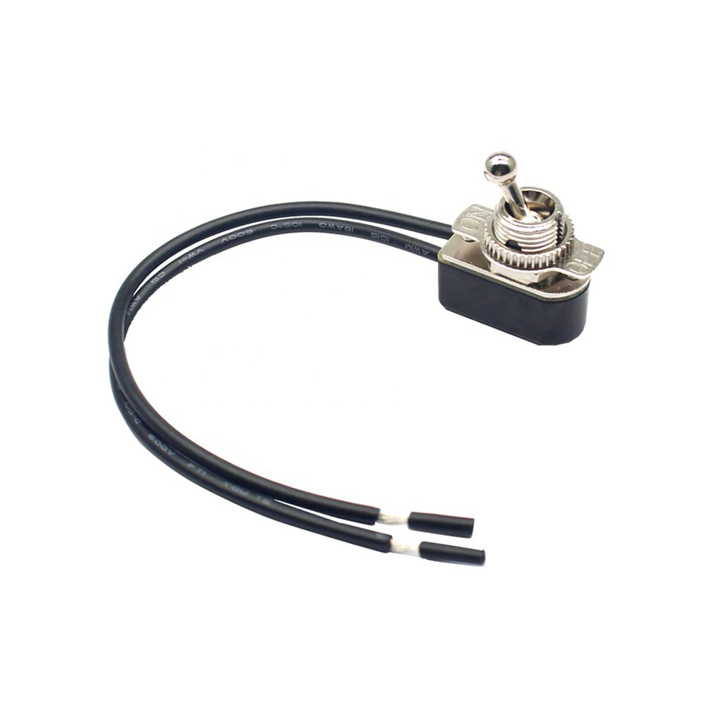 

AC250V 3A AC125V 6A On/Off Prewired Standard Toggle Switch with 15CM Wire Cable SPST Contacts Rocker Switch Electrical Equipment