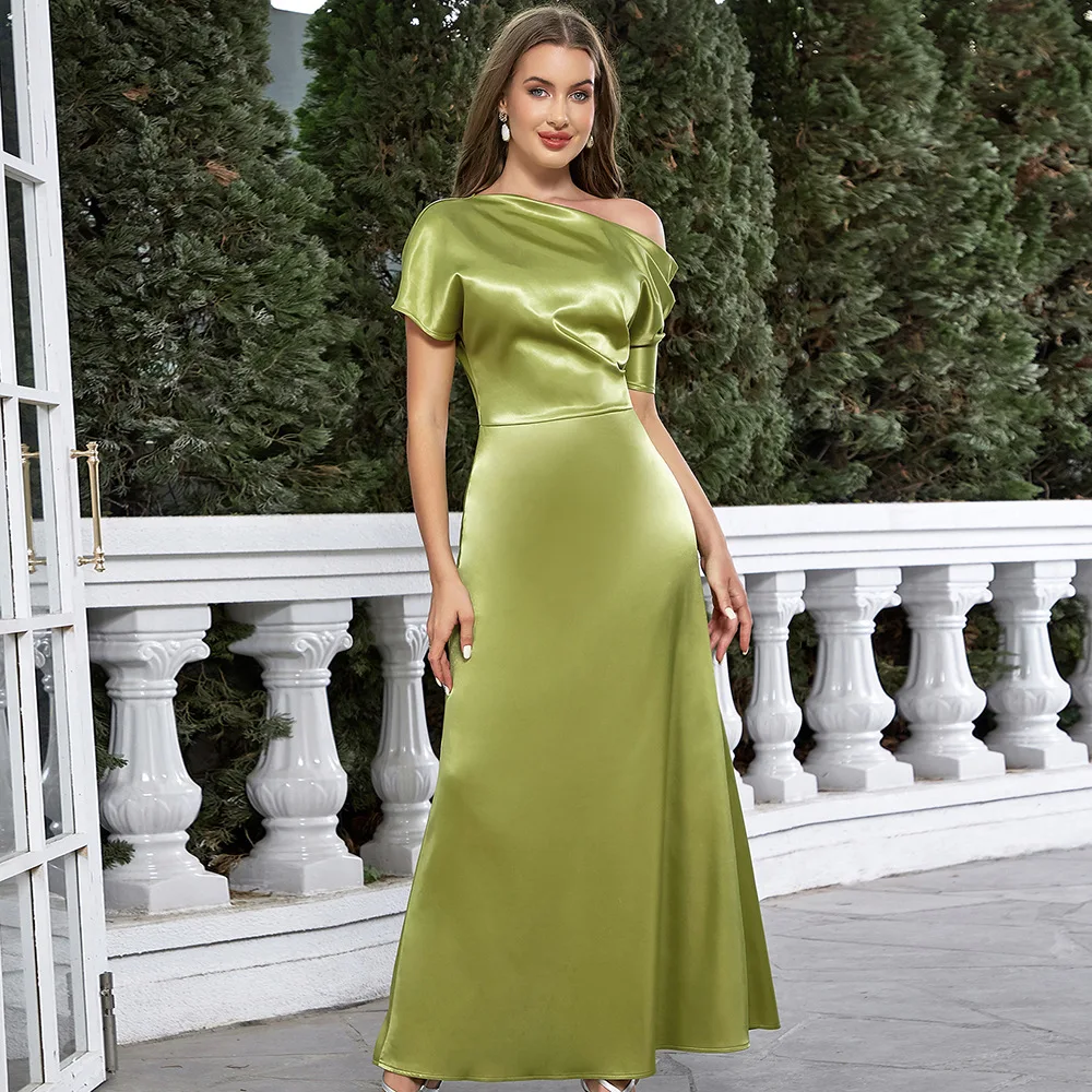 

Women's Fashion Short Sleeve Sexy V Neck Slim Fit Long Bandage Dress Irregular Celebration Birthday Party Cocktail Party Outfit
