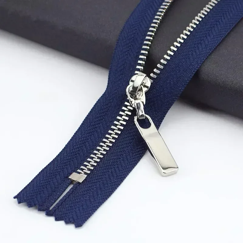 Meetee 5/10pc 3# 15/18/20/25/30cm Metal Zippers Close-end
