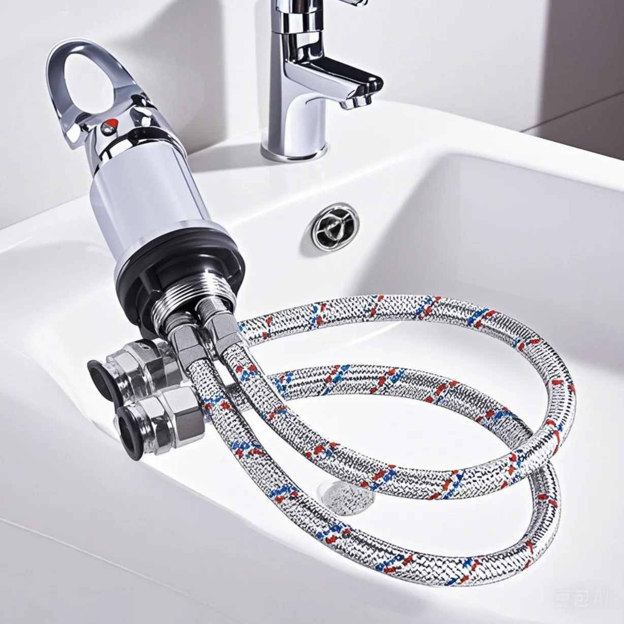 Stainless Steel RV Shower Mixer Tap Outlet  1/2" Hot&Cold Non Microswitched Campervan Camper Van Accessories
