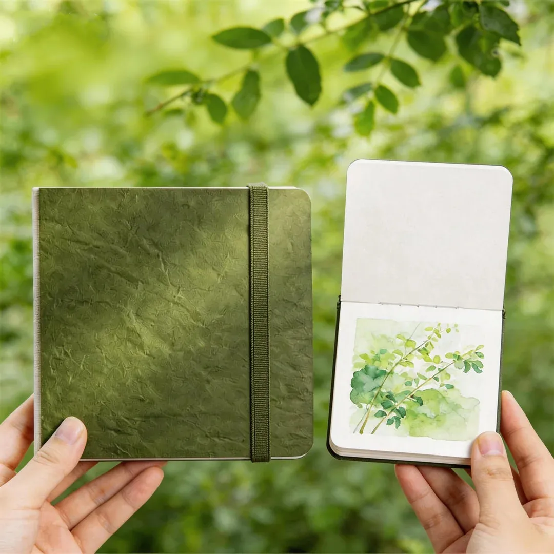 정사각형 수채화 용지 100% 면 300g 고급 그레인 휴대용 미니 페인팅 용지 책 30매 미술 용품