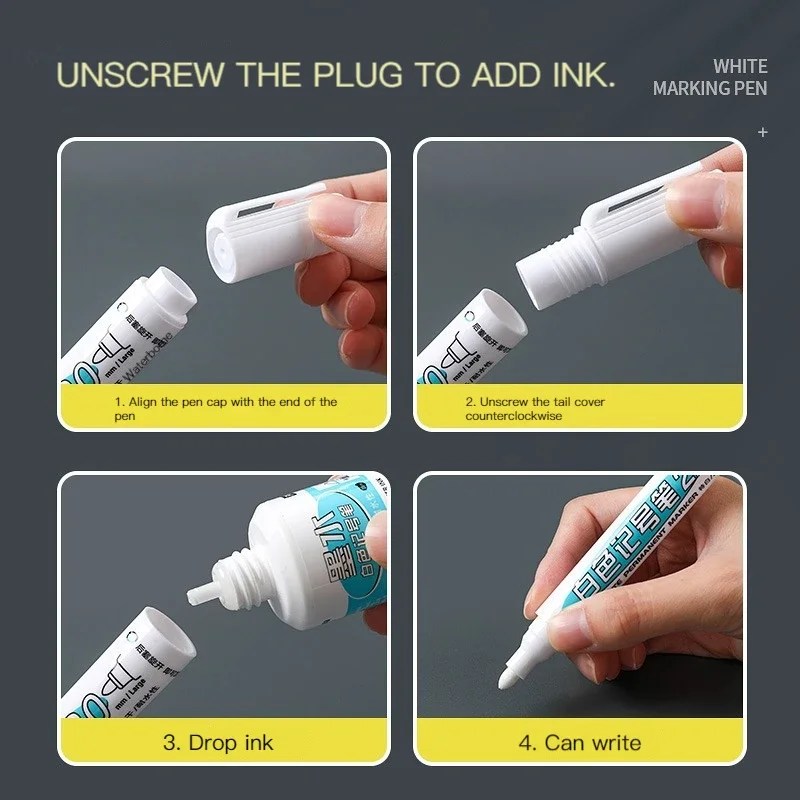 Marker Pen 6/1 Pcs/Set for Tire Painting Notebook Tyre Tread Waterproof Permanent Graffiti