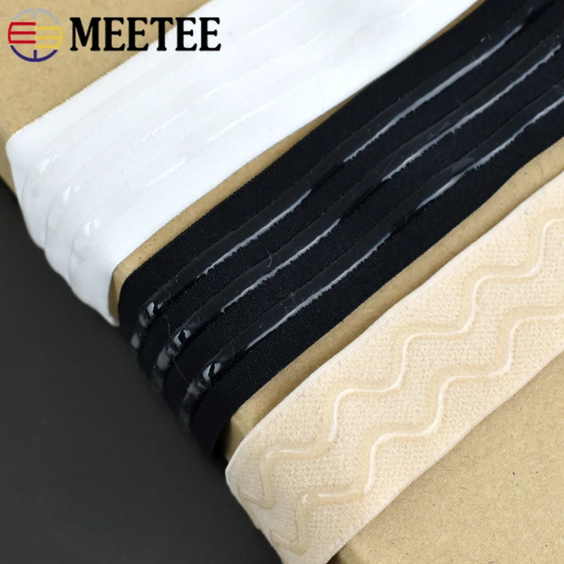 1/2/3M Nylon Silicone Elastic Band 25/30mm Non-slip Rubber Ribbon Bag Bra Clothes Strap Webbing Tape DIY Sewing Accessories