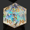 DND Transparent Sharp Edge Number Polyhedral Resin Dice D+D Dice Set For Dungeon and Dragon Pathfinder Role Playing Game(RPG)MTG 4