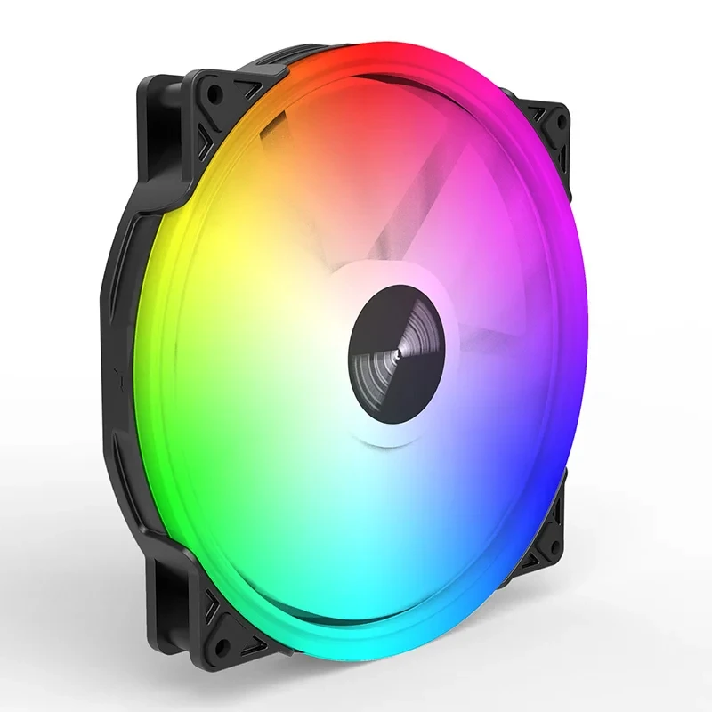 20025 5V 3PIN ARGB Case Fan 200mm 4PIN Cooling Fan High Air Volume 500-1500RPM C