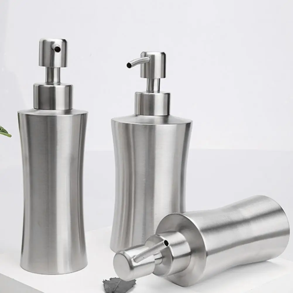 

250ml/400ml Soap Dispenser Rust-proof Detachable Stainless Steel Portable Refillable Shampoo Soap Lotion Dispenser Household