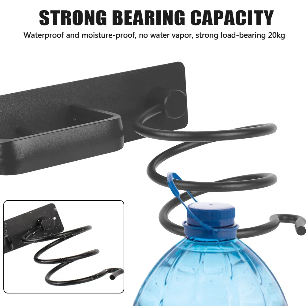 Bathroom Shelf Storage Accessories Hair Dryer Holder Rack Organizer Wall Mounted Hair Straightener Holder Storage Rack Ecoco 4