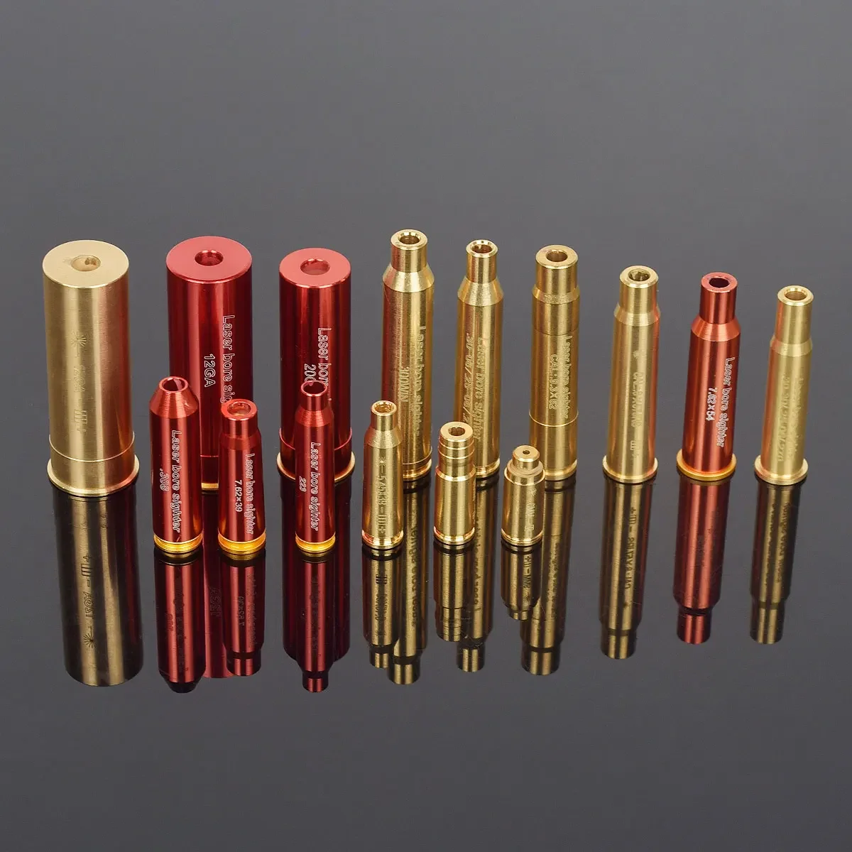 Hunting Rifle Red Dot Laser 12 GA 20GAUGE 5.45x39 7.62x39 9mm .308 CAL Cartridge Bore Sighter Collimator Boresight Scope red dot laser sight laser bore sight laser sight