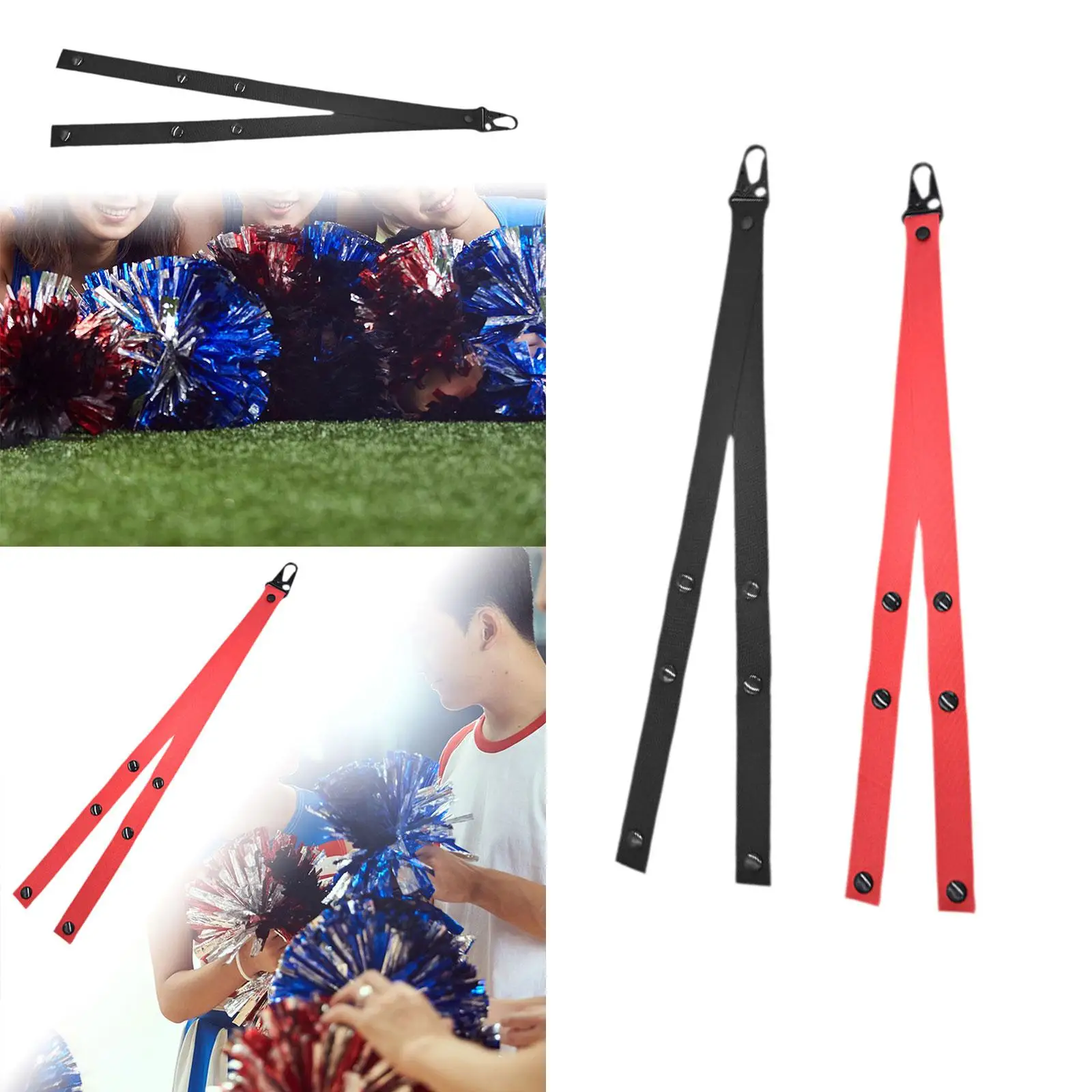 Pom Poms Holder Strap Webbing for Stage Performance Dance Sports Meeting