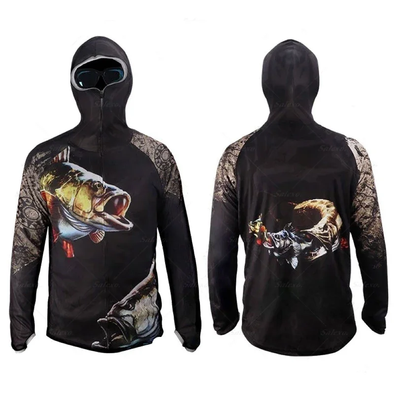 Fishing Shirt Summer Long Sleeve Sun Protection Breathable Moisture-wicking Quick Dry Anti-UV