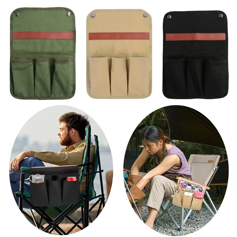 Outdoor Chair Side Pocket Portable Wear Resistance Storage Bag For