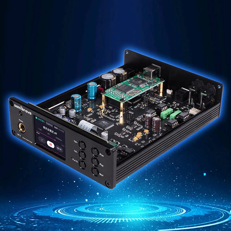 HIFI Audio Decoder 2 Parallel ES9038Q2M DAC QCC3084 Bluetooth 5.4 Audio Player 384KHz DSD256 Lossless Decoding AMANERO Module