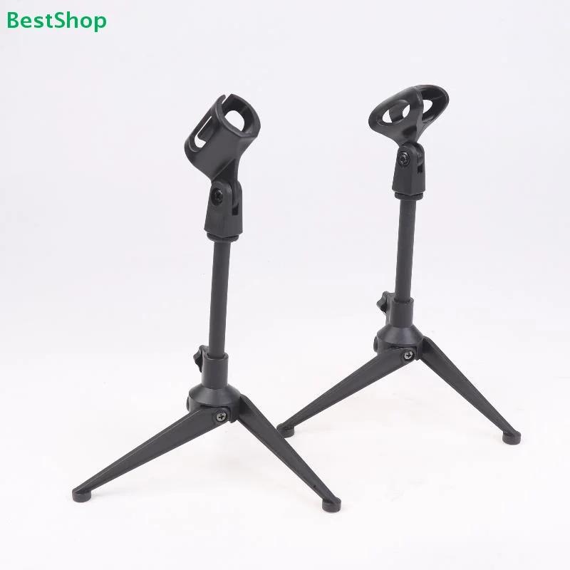 〔R〕데스크탑 마이크 삼각대 스탠드, 라이브 스트리밍, 녹음 및 노래방을 위한 미끄럼 방지 발이 있는 조절 가능한 미니 마이크 홀더