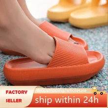  Cloud Slippers Women Thick Sole Slippers Men Summer Beach Slides Bathroom Anti-Slip Home Slipper Soft Sandals Fashion Flip-Flops 