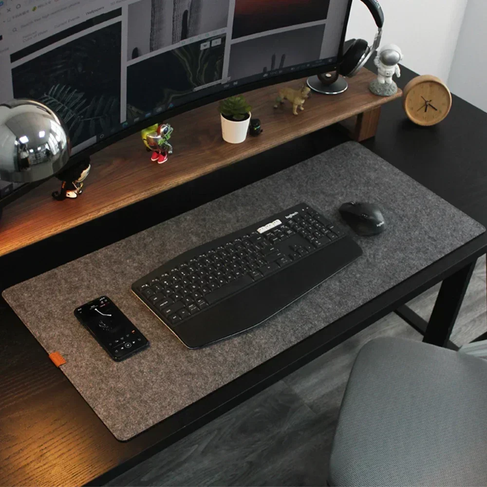 Large Size Wool Felt Mouse Pad Office Computer Desk Protector Mat Table Laptop Cushion Non-slip Gaming Accessories Keyboard Mat 1