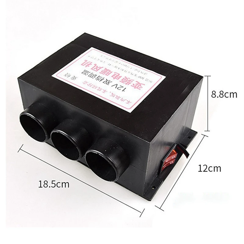12V 3-Port Car Heater Defroster Universal DC Car Truck Heater Automotive Air Fan