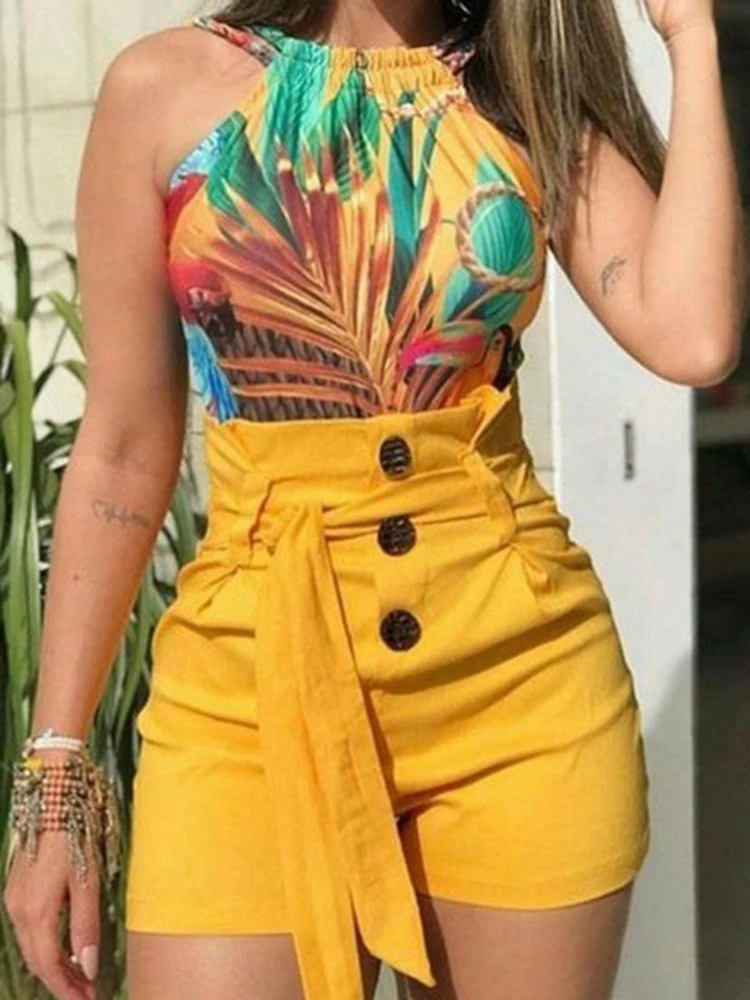 Sexy Skinny Fashion New High Waist Shorts Women Clothing Summer Button Style Casual Goth Female Elastic Beach Streetwear