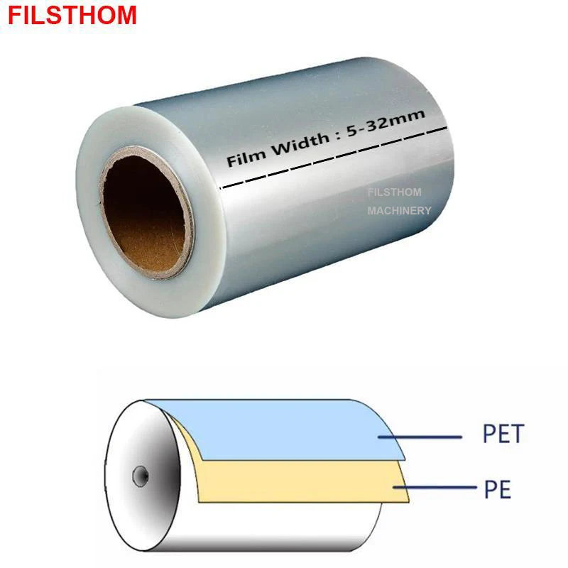Rotolo di pellicola da imballaggio da 3 kg, materiale trasparente in PET composito PE, per macchine di sigillatura a caldo. - immagine 5