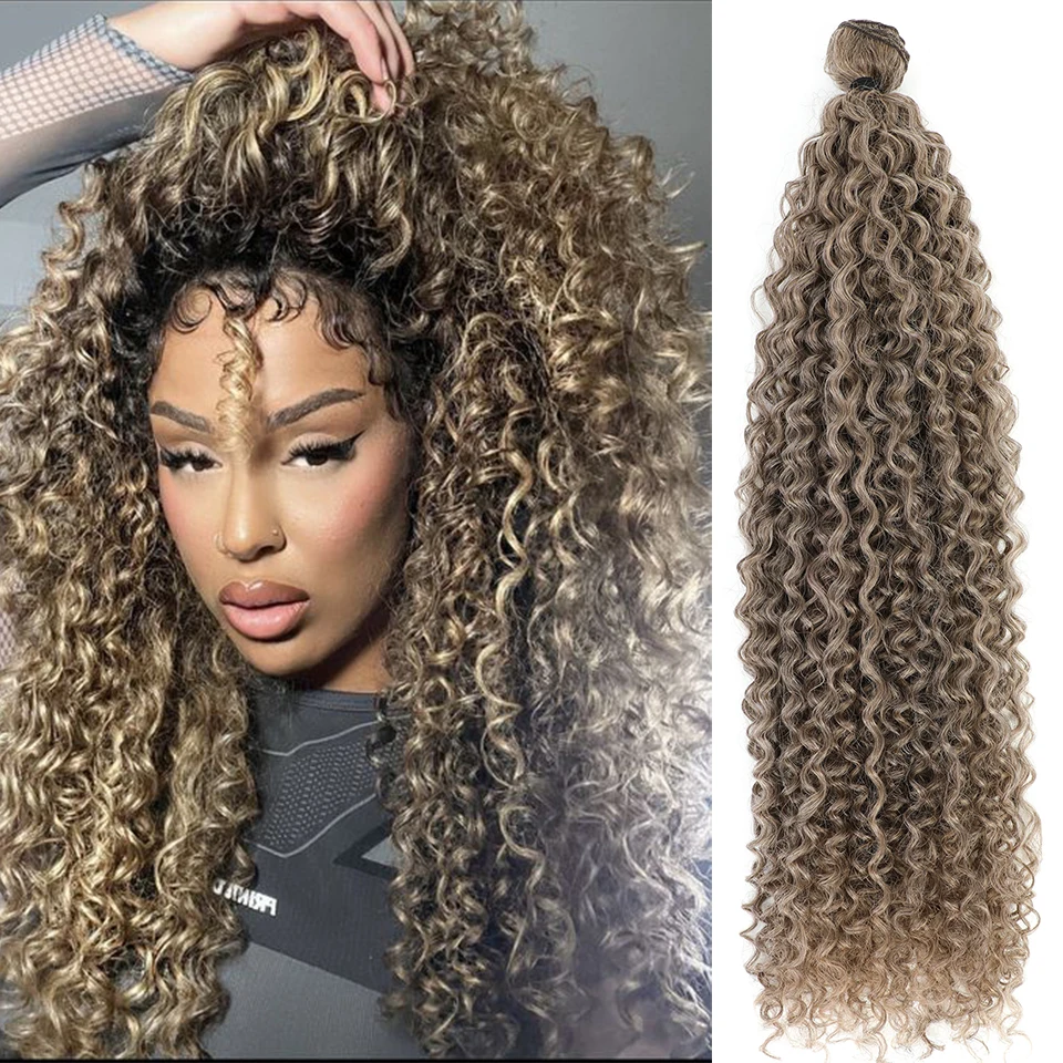 Synthetic Curly Hair Bundles Water Wave Hair Weave Extensions Weaving heat Temperature hair extensions 4112377