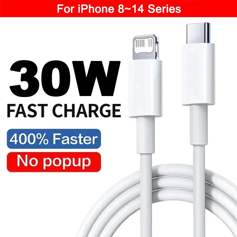 For Apple 30W Charger USB C Fast Charger For iPhone 13 15 14 12 11 16 Pro Max Plus PD Charger Type C Charging Cable Accessories