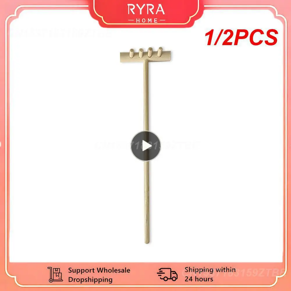 1/2PCS Crepe Spatula Spreader Tool Maker Pancake Batter Making Scraper T Rake Nonstick Turner Set Tools Pan Wooden Utensils