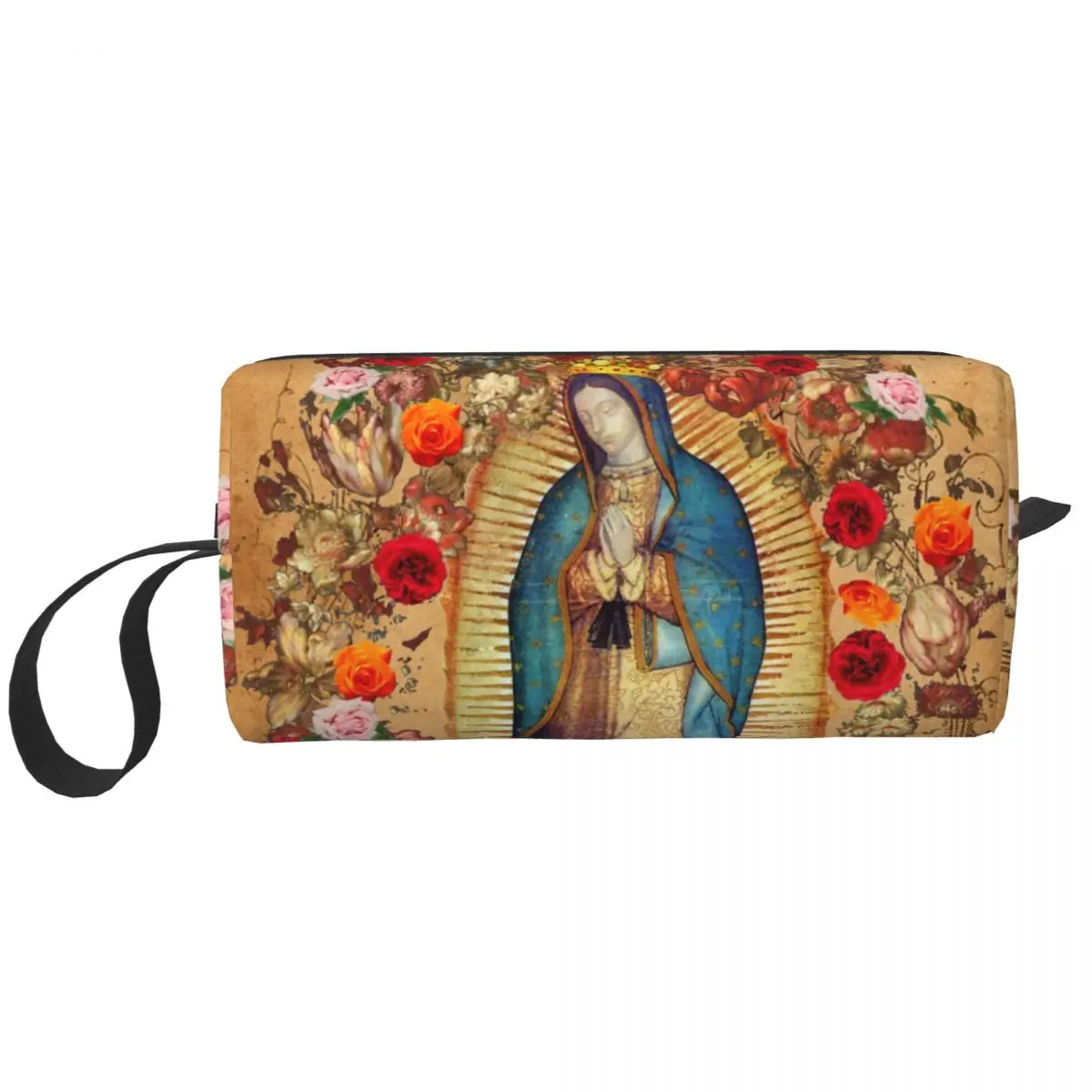 

Travel Our Lady Of Guadalupe Virgin Mary Toiletry Bag Catholic Saint Cosmetic Makeup Organizer Beauty Storage Dopp Kit Box