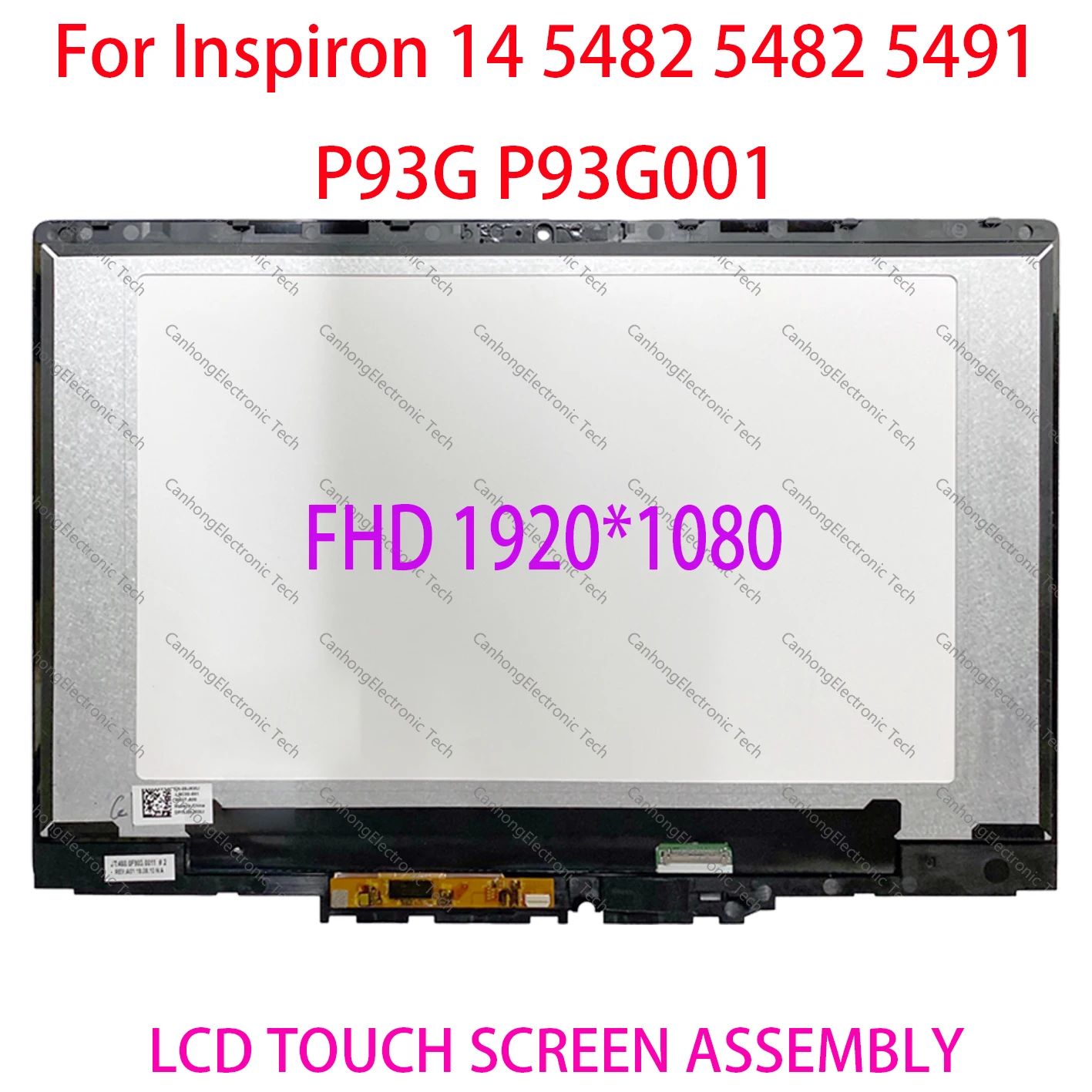 Original For Dell Inspiron 14 5482 5485 5491 2-in-1 P93G P93G001 1920*1080  LCD Touch Digitizer Screen Replacement Assembly