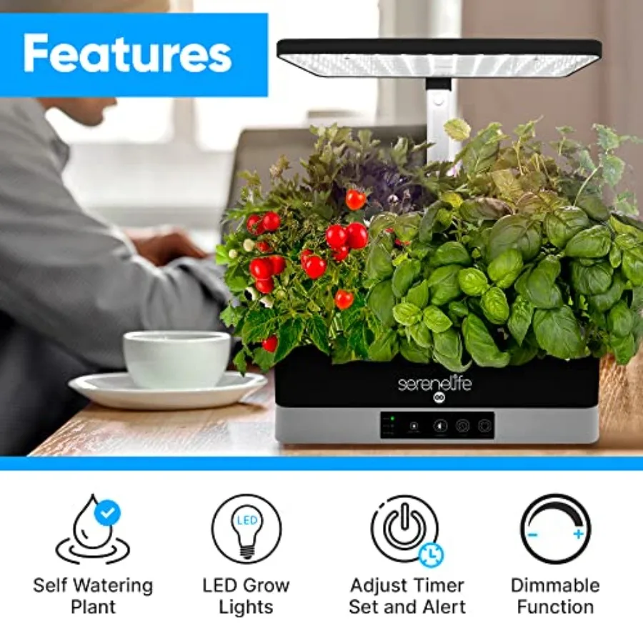 Indoor Hydroponic System with 4000K Grow Lights
