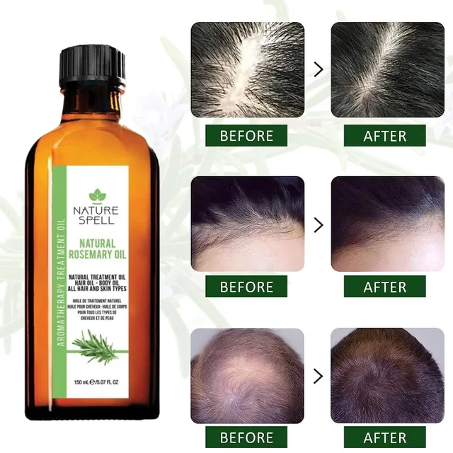 Pure Organic Multipurpose Rosemary Essential Oil for Hair Growth,Eyebrow,Eyelash,Beard,Nourish  Scalp,Improve Blood