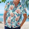 Custom Baby Photo Hawaiian Shirts For Men Women Tropical Flowers Leaves Pattern Personalized Custom Shirts Gift For Family 4