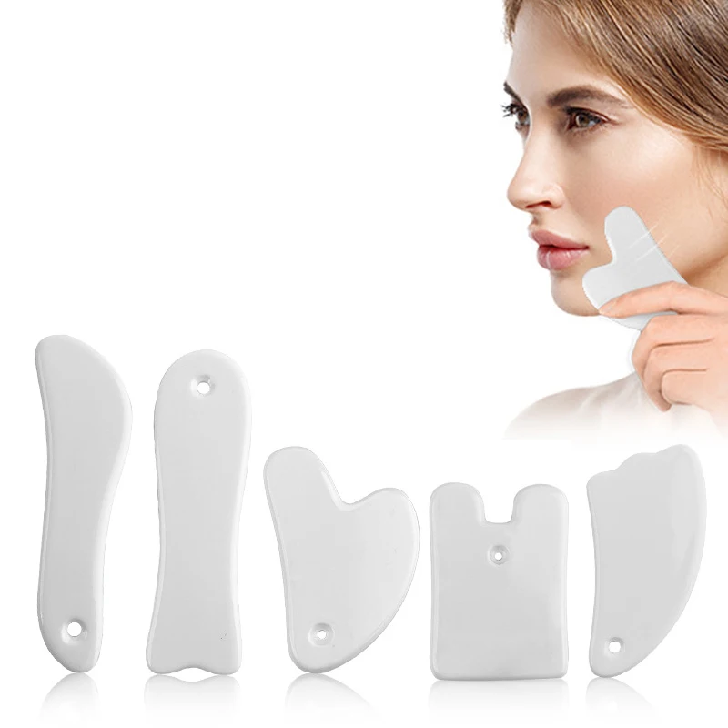 Ceramic Scrapping Board Gua Sha Face Lift Massager Skin Care Face Relax Sliming Beauty Eye Neck Thin Spa Reduce Fat Static Free