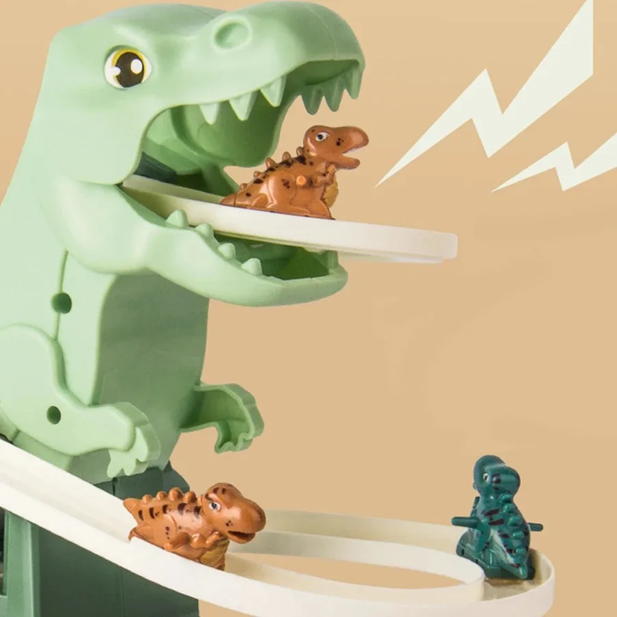 Dinosaur climbing slide music toy with 3 dinosaurs, puzzle fun electric slide toy car, Halloween boy and girl Christmas gift 2