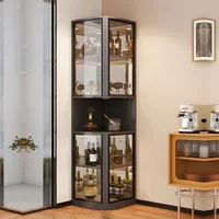 Wall Bar Cabinet Open Cabinets Iron Whiskey Metal Storage Room Liquor Shelves Modern Home Portable Full Kitchen Luxury Showcase 3
