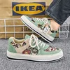 2025 Spring New Embroidery Men's Fisherman Shoes Comfortable Breathable Casual Shoes For Men Low Top Flat Skateboard Shoes Male 1